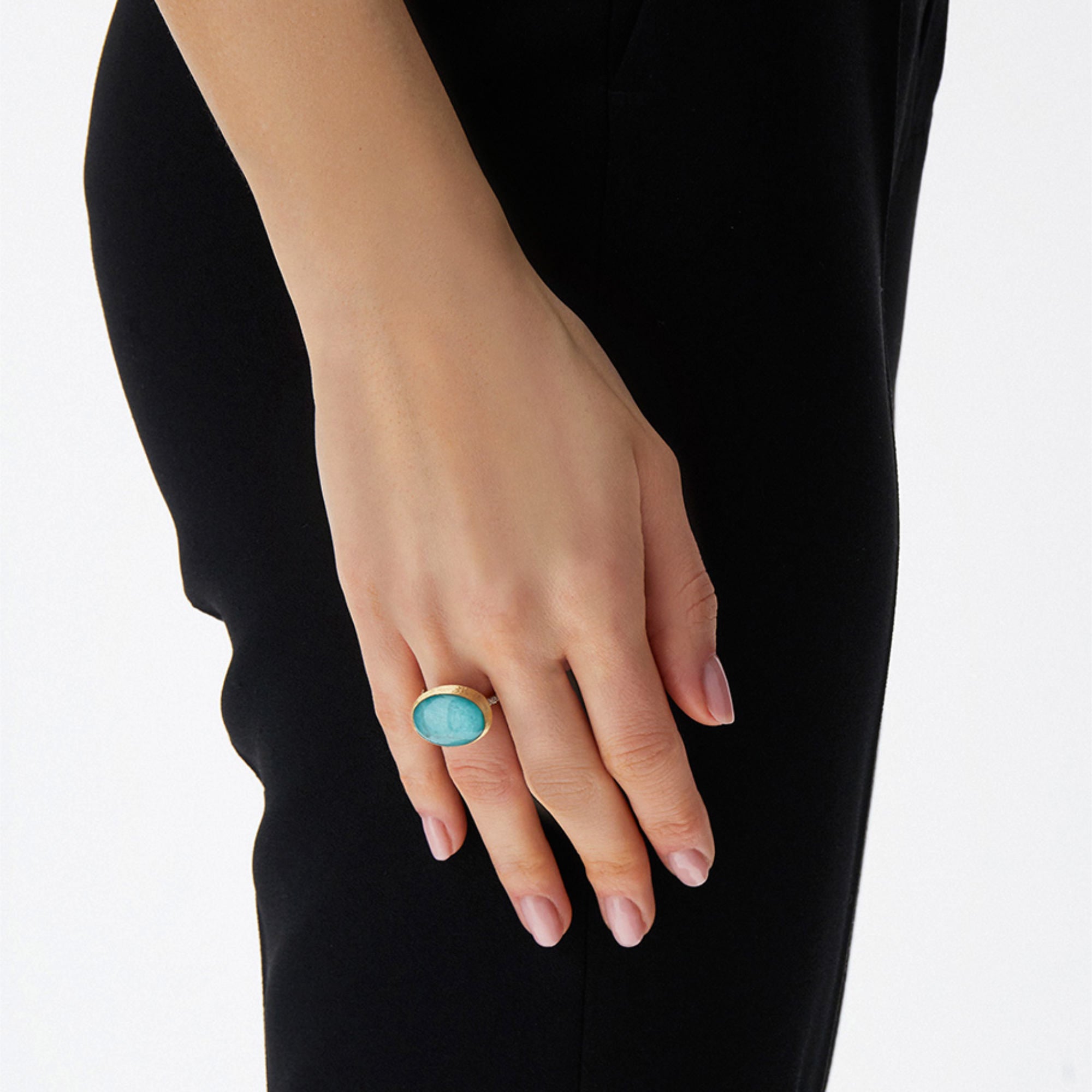 Nanis Boules Ring (AS9-609) aus Gelbgold mit Diamant