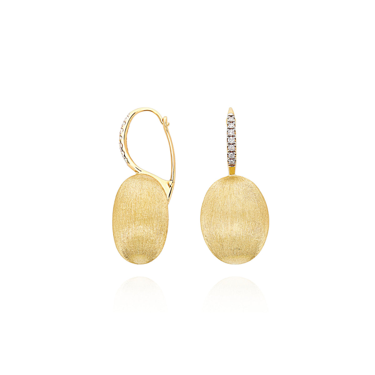 Nanis Ciliegine Ohrhänger (OS15-583) aus Gelbgold mit Diamant