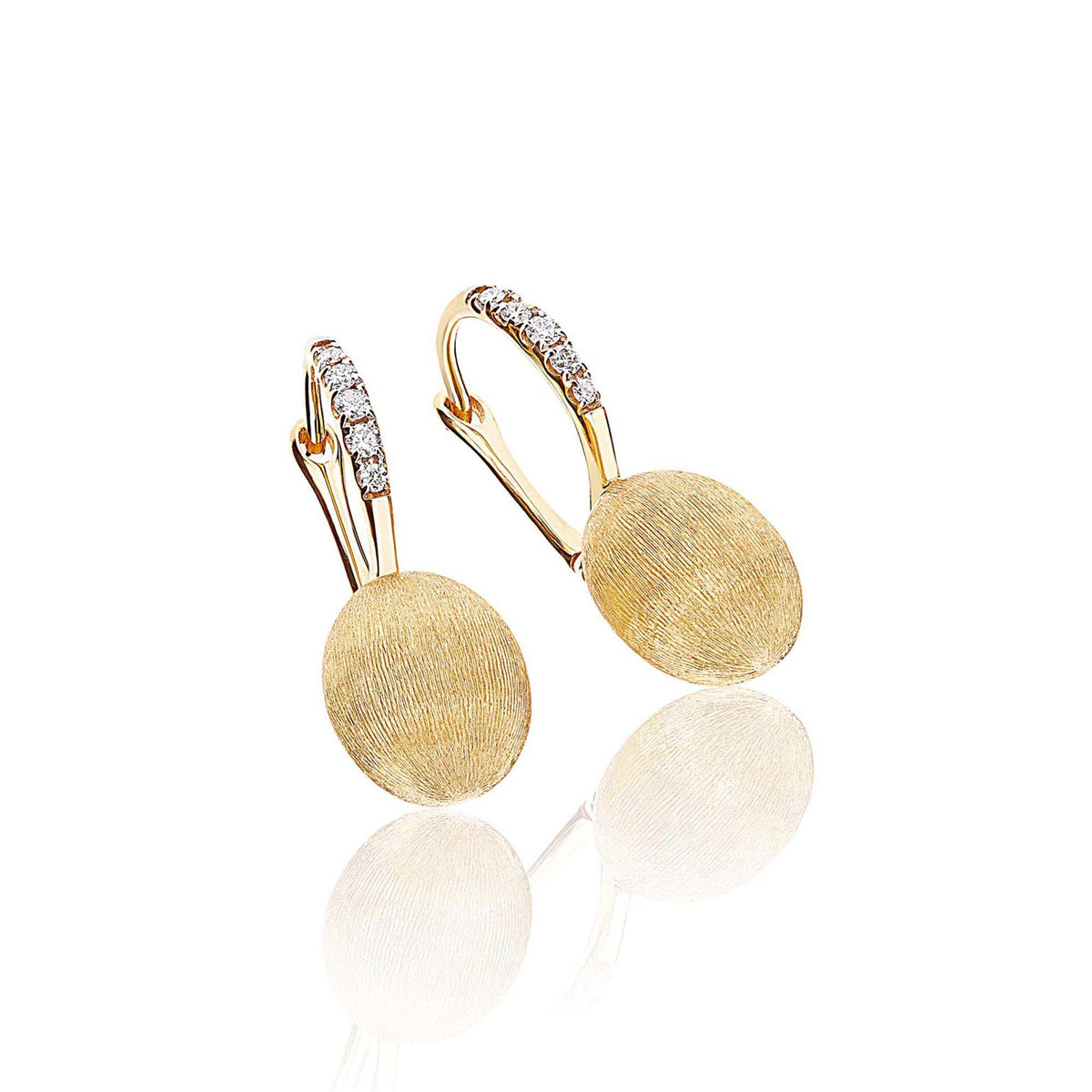 Nanis Ciliegine Ohrhänger (OS17-583) aus Gelbgold mit Diamant