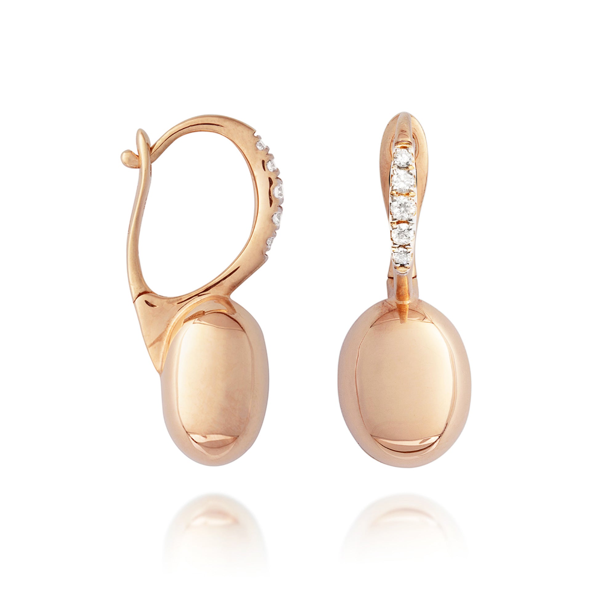 Nanis Ciliegine Ohrhänger - OS17-583_rose (rose) aus Roségold mit Diamant