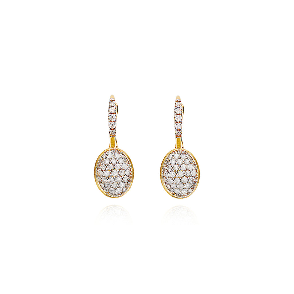 Nanis Ciliegine Ohrhänger (OS25-583) aus Gelbgold mit Diamant