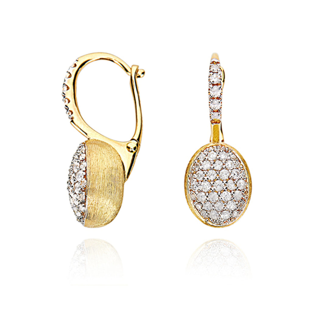 Nanis Ciliegine Ohrhänger (OS25-583) aus Gelbgold mit Diamant
