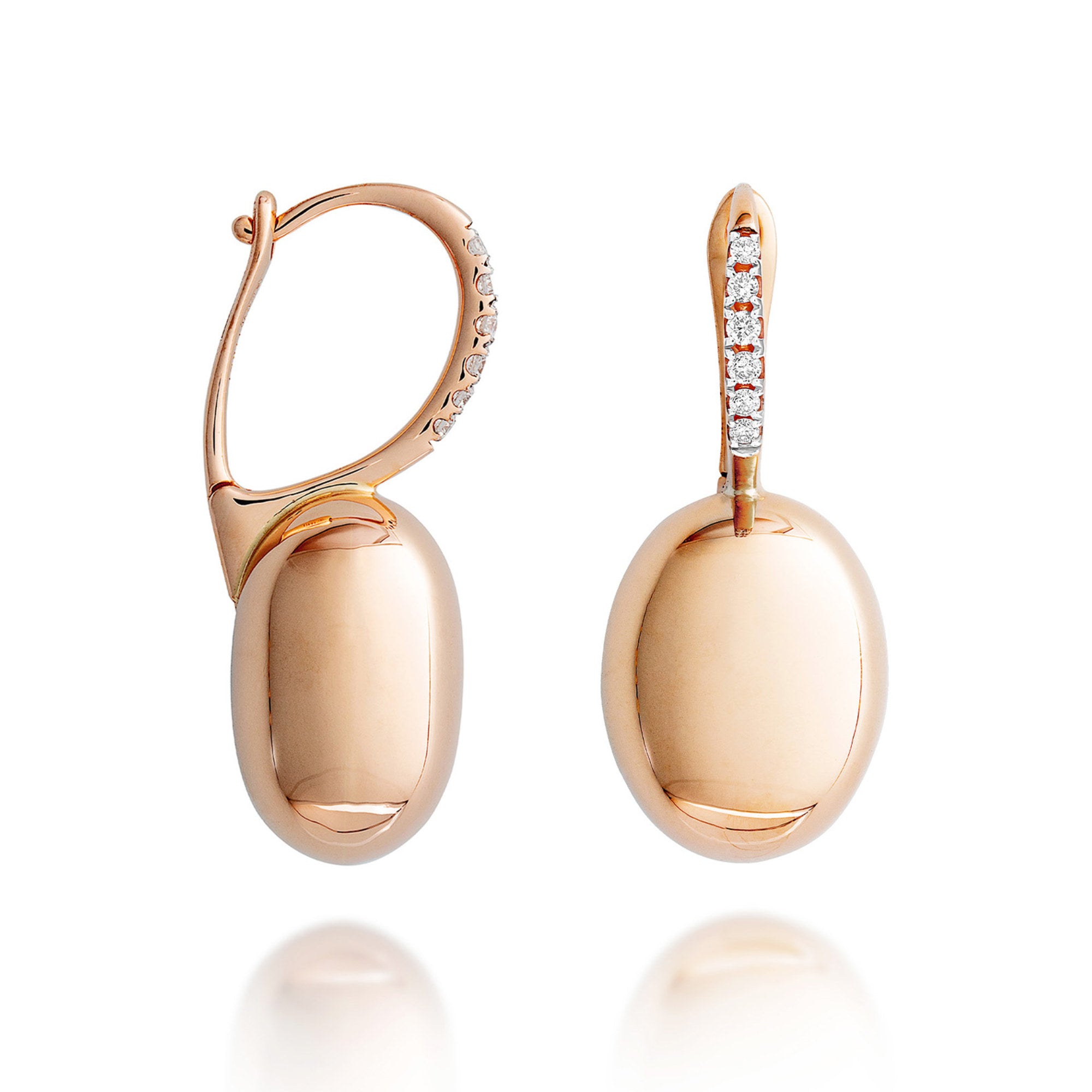 Nanis Ciliegine Ohrringe - OS16-583_rose (rose) aus Roségold mit Diamant