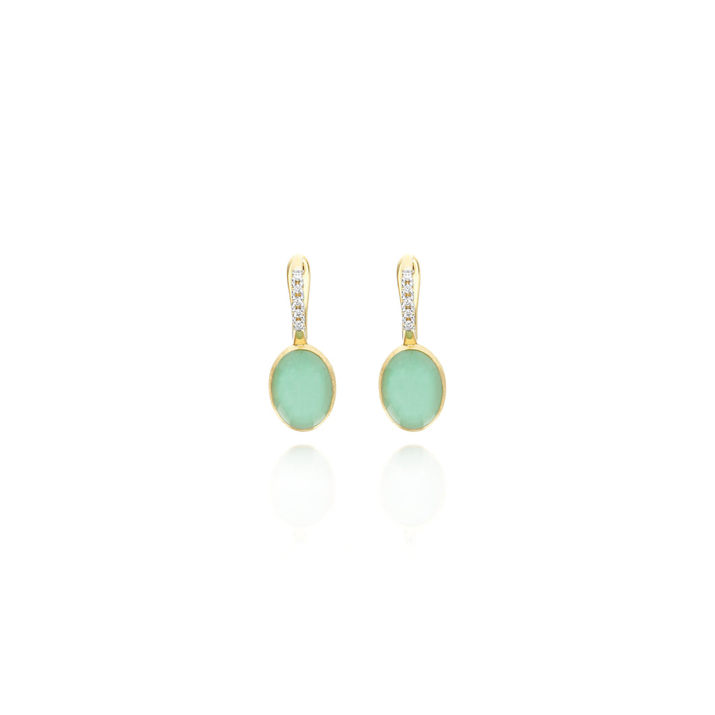 Nanis Ciliegine Ohrringe (OS4-609) aus Gelbgold mit Diamant