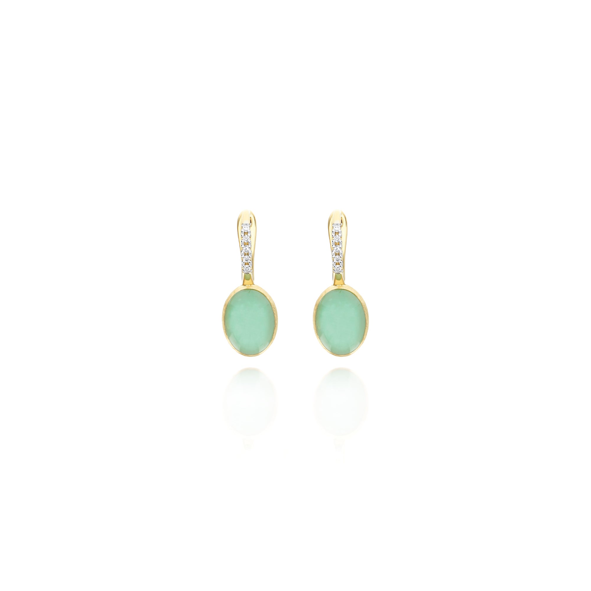 Nanis Ciliegine Ohrringe (OS4-609) aus Gelbgold mit Diamant