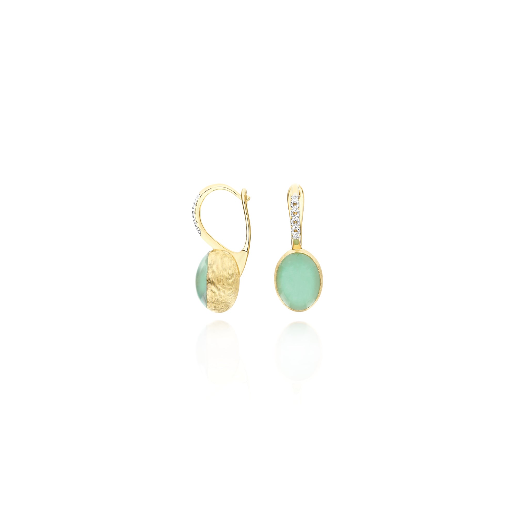 Nanis Ciliegine Ohrringe (OS4-609) aus Gelbgold mit Diamant