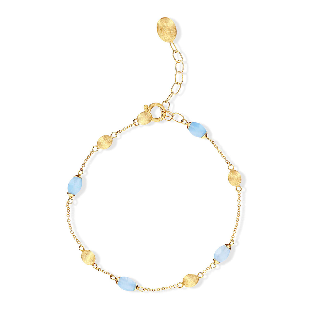 Nanis Dancing Azure Armband (BN2-587) aus Gelbgold mit Aquamarin