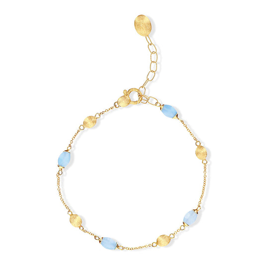 Dancing Azure Armband, Gelbgold • Aquamarin von Nanis (BN2-587)