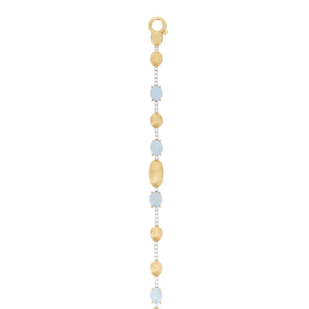 Nanis Dancing Azure Armband (BS1-597) aus Gelbgold mit Aquamarin und Diamant