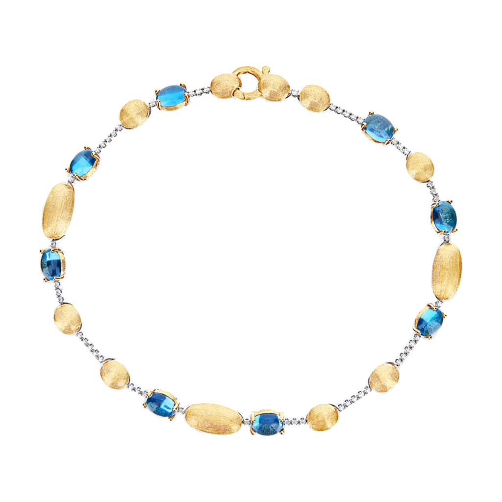 Nanis Dancing Azure Armband (BS5-597) aus Gelbgold mit Diamant und Topas