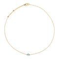 Nanis Dancing Azure Choker (CN1-597) aus Gelbgold mit Aquamarin