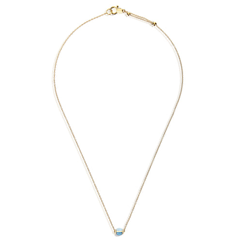 Nanis Dancing Azure Choker (CN1-597) aus Gelbgold mit Aquamarin