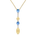 Nanis Dancing Azure Collier (CS16-597) aus Gelbgold mit Diamant und Topas