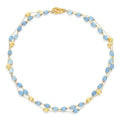 Nanis Dancing Azure Halskette (CN4-575) aus Gelbgold mit Aquamarin