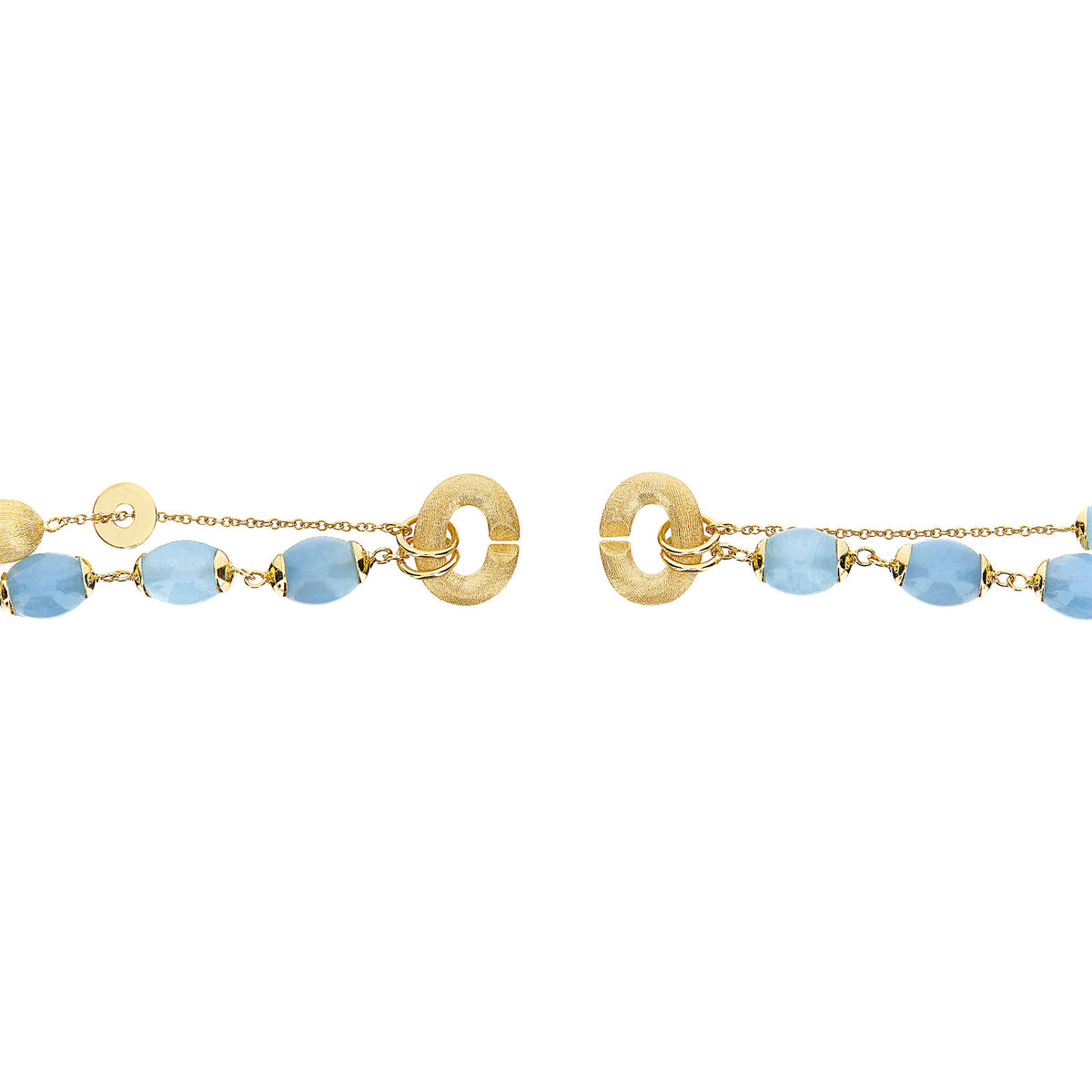 Nanis Dancing Azure Halskette (CN4-575) aus Gelbgold mit Aquamarin