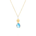 Nanis Dancing Azure Halskette (CS19-597) aus Gelbgold mit Diamant und Topas