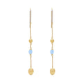 Nanis Dancing Azure Ohrhänger (OS26-587) aus Gelbgold mit Aquamarin und Diamant