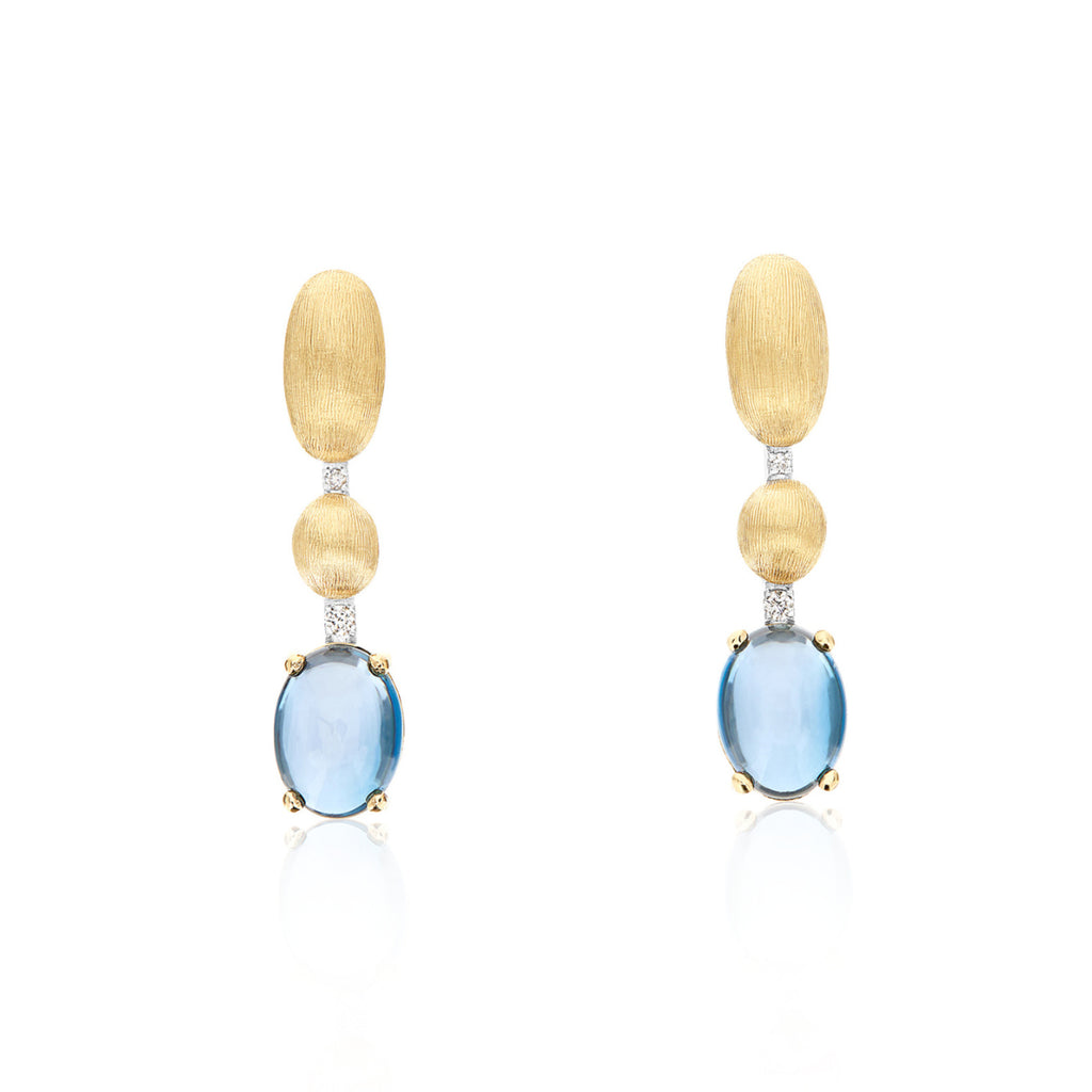 Nanis Dancing Azure Ohrhänger (OS32-597) aus Gelbgold mit Diamant
