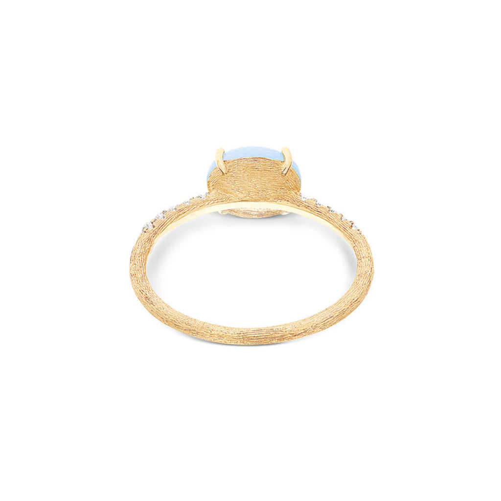 Nanis Dancing Azure Ring (AS10-597) aus Gelbgold mit Aquamarin und Diamant