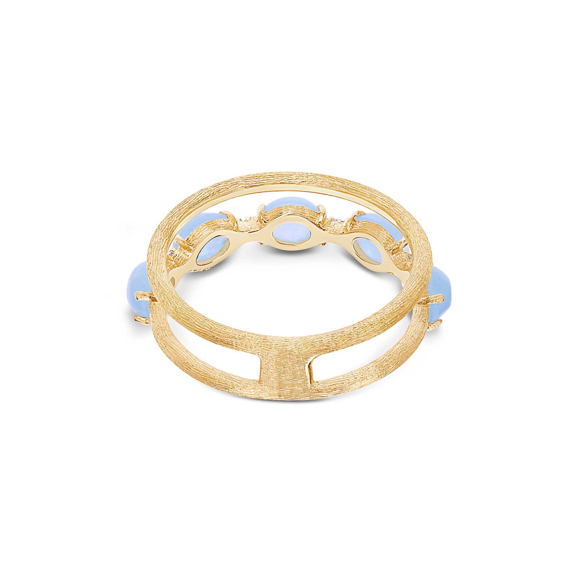 Nanis Dancing Azure Ring (AS3-597) aus Gelbgold mit Aquamarin und Diamant