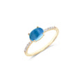 Nanis Dancing Azure Ring (AS35-597) aus Gelbgold mit Diamant und Topas