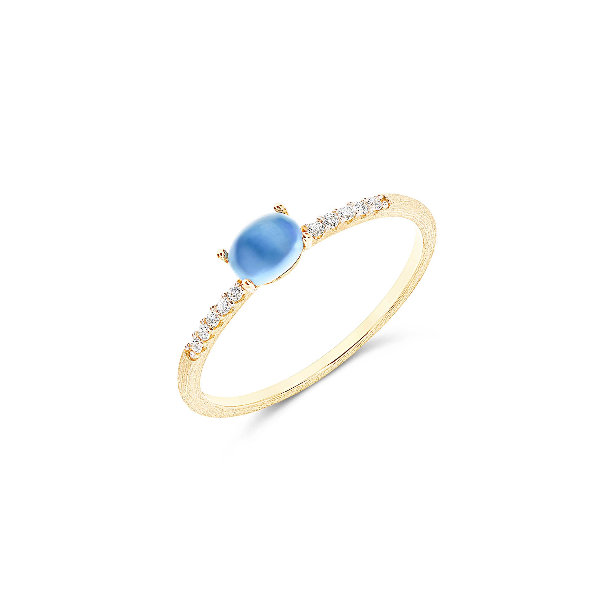 Nanis Dancing Azure Ring (AS36-597) aus Gelbgold mit Diamant und Topas