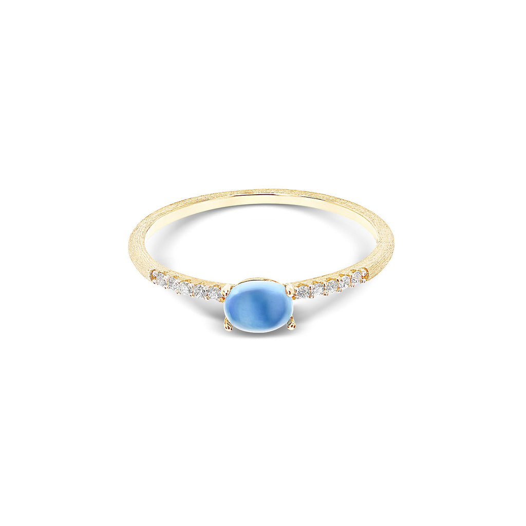 Nanis Dancing Azure Ring (AS36-597) aus Gelbgold mit Diamant und Topas