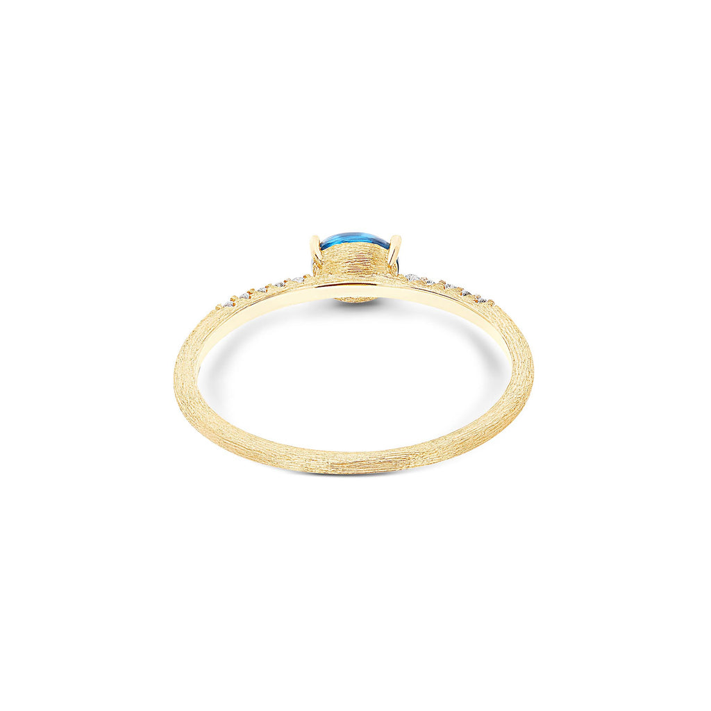 Nanis Dancing Azure Ring (AS36-597) aus Gelbgold mit Diamant und Topas