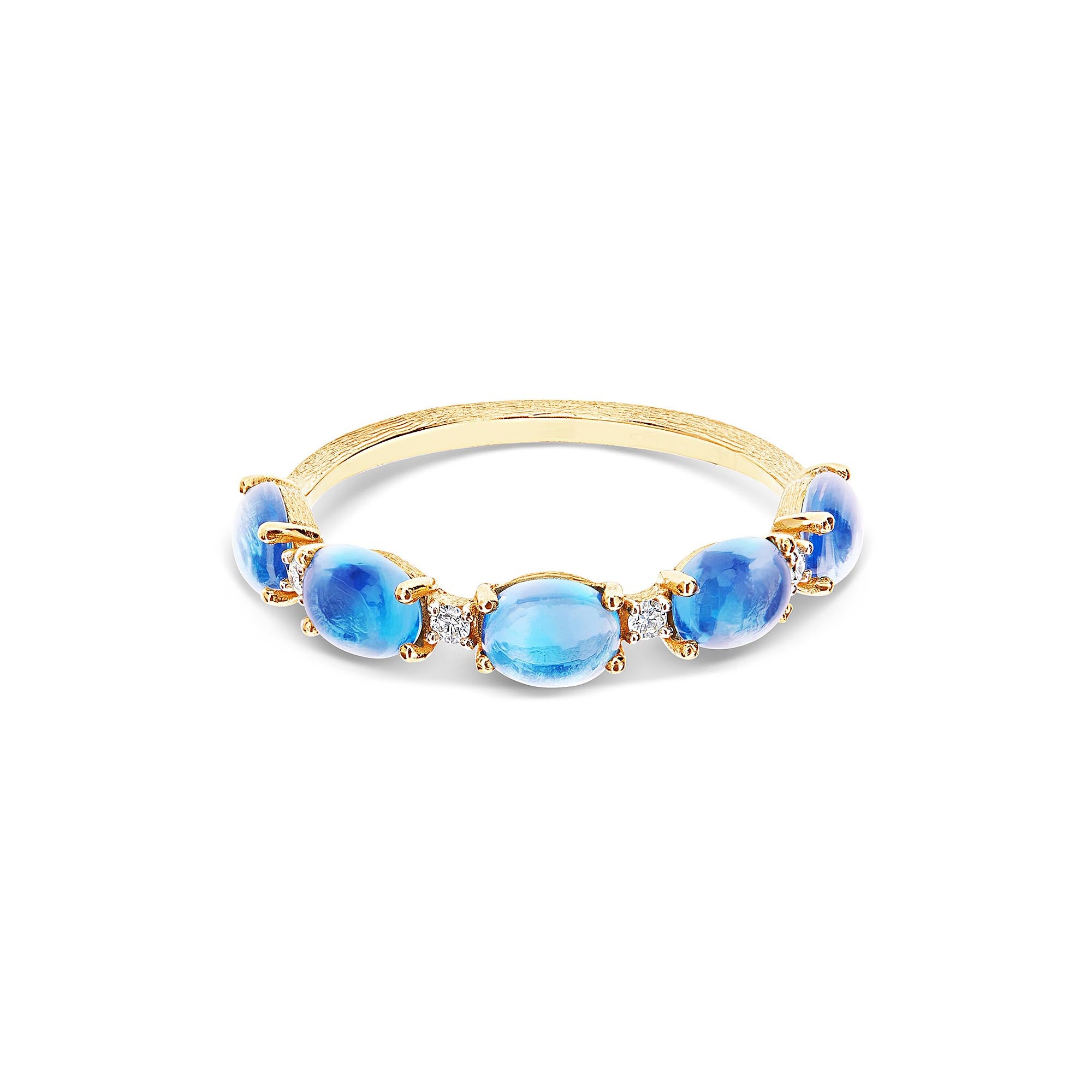Nanis Dancing Azure Ring (AS38-597) aus Gelbgold mit Diamant und Topas