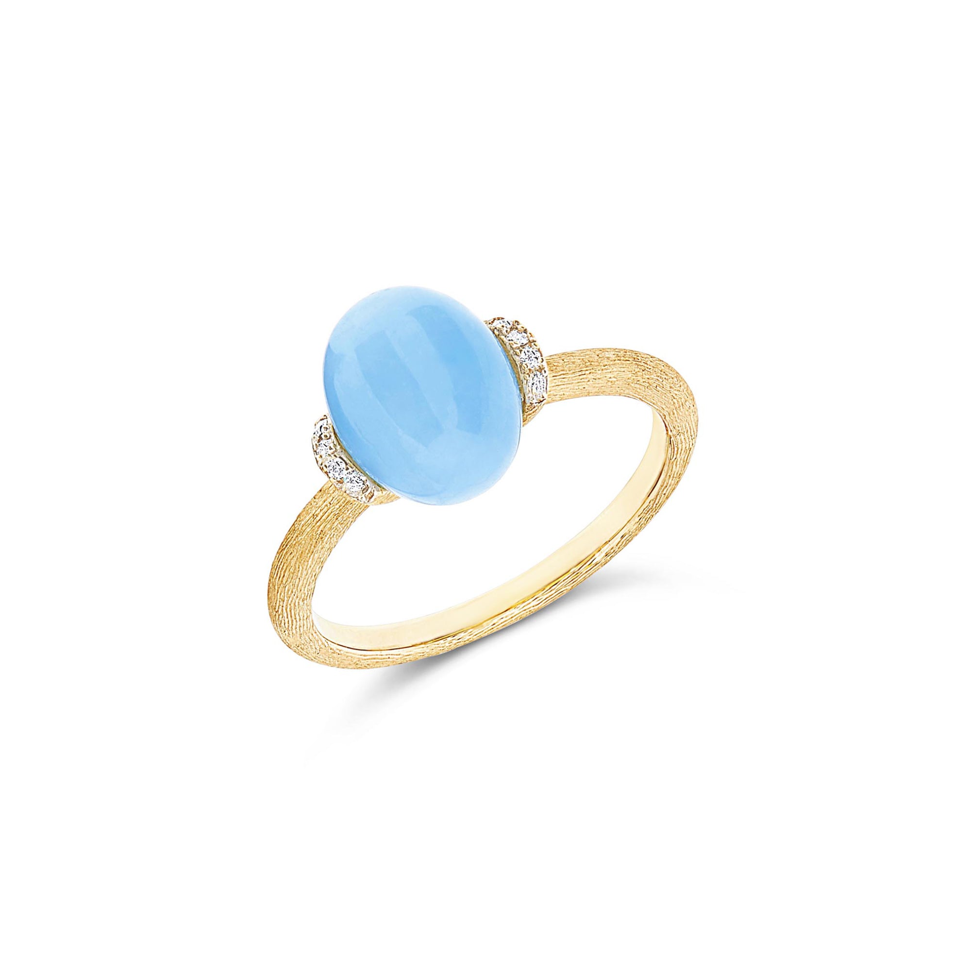 Nanis Dancing Azure Ring (AS5-575) aus Gelbgold mit Aquamarin und Diamant