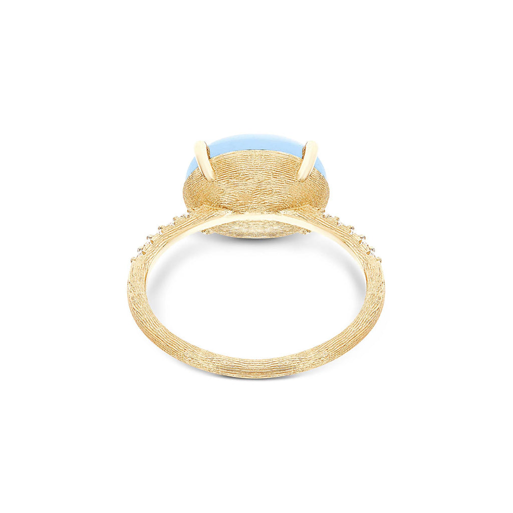 Nanis Dancing Azure Ring (AS9-597) aus Gelbgold mit Aquamarin und Diamant