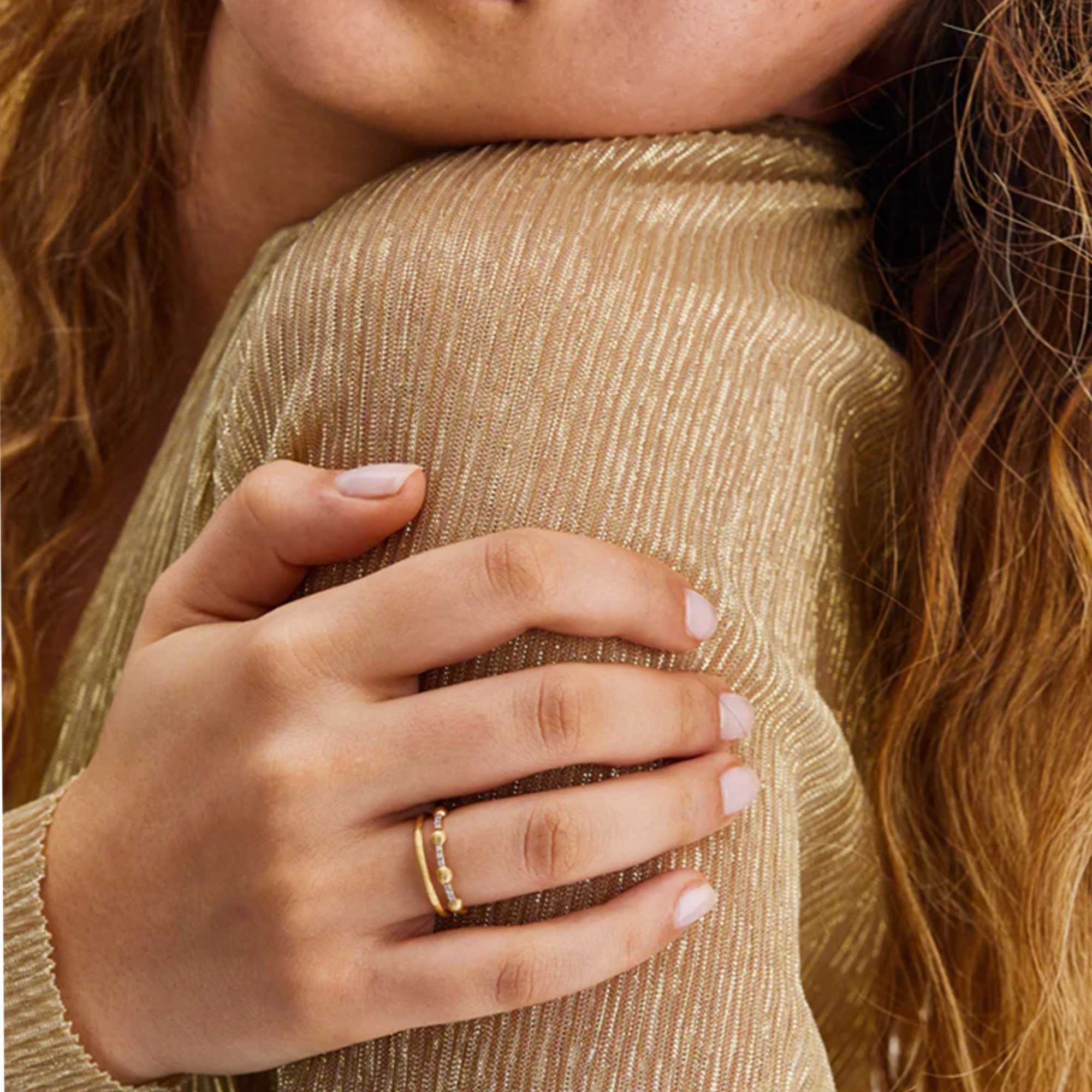 Nanis Dancing Élite Ring (AS20-583) aus Gelbgold mit Diamant