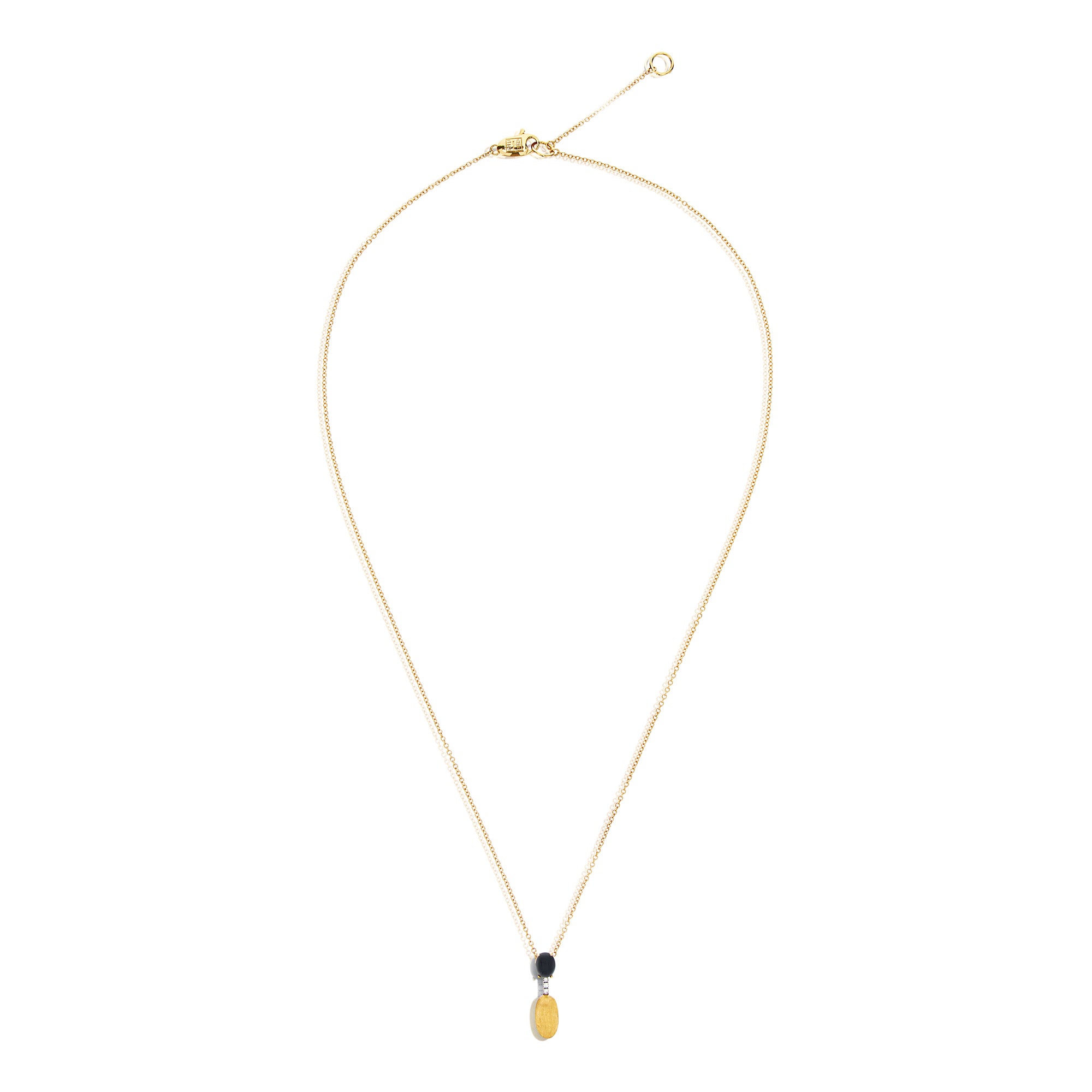 Nanis Dancing Mystery Black Halskette (CS13-597) aus Gelbgold mit Diamant und Onyx