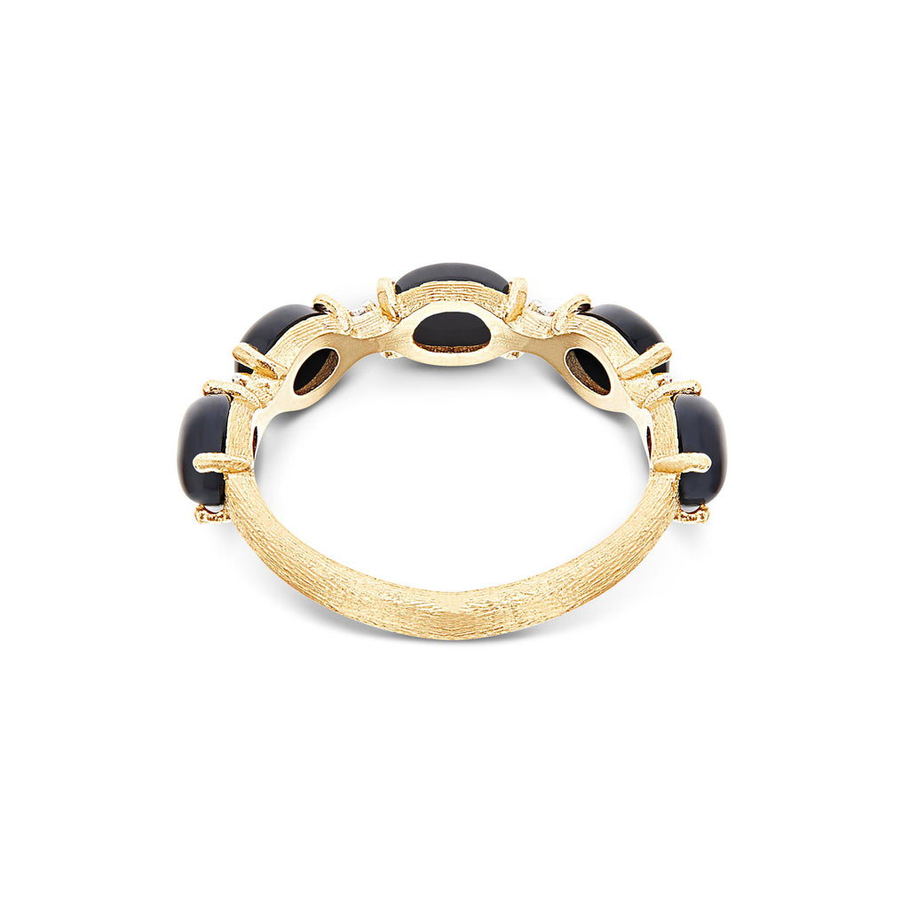 Nanis Dancing Mystery Black Ring (AS29-597) aus Gelbgold mit Diamant und Onyx