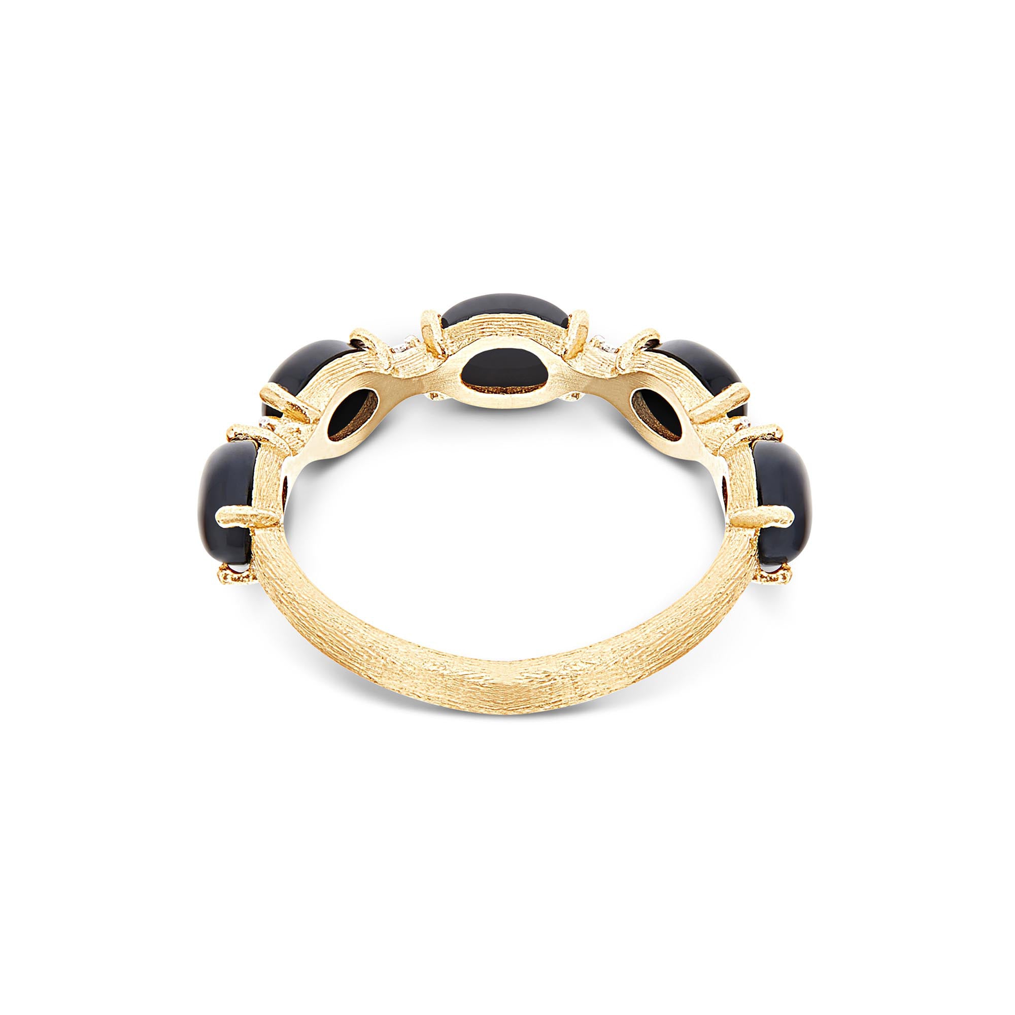 Nanis Dancing Mystery Black Ring (AS29-597) aus Gelbgold mit Diamant und Onyx