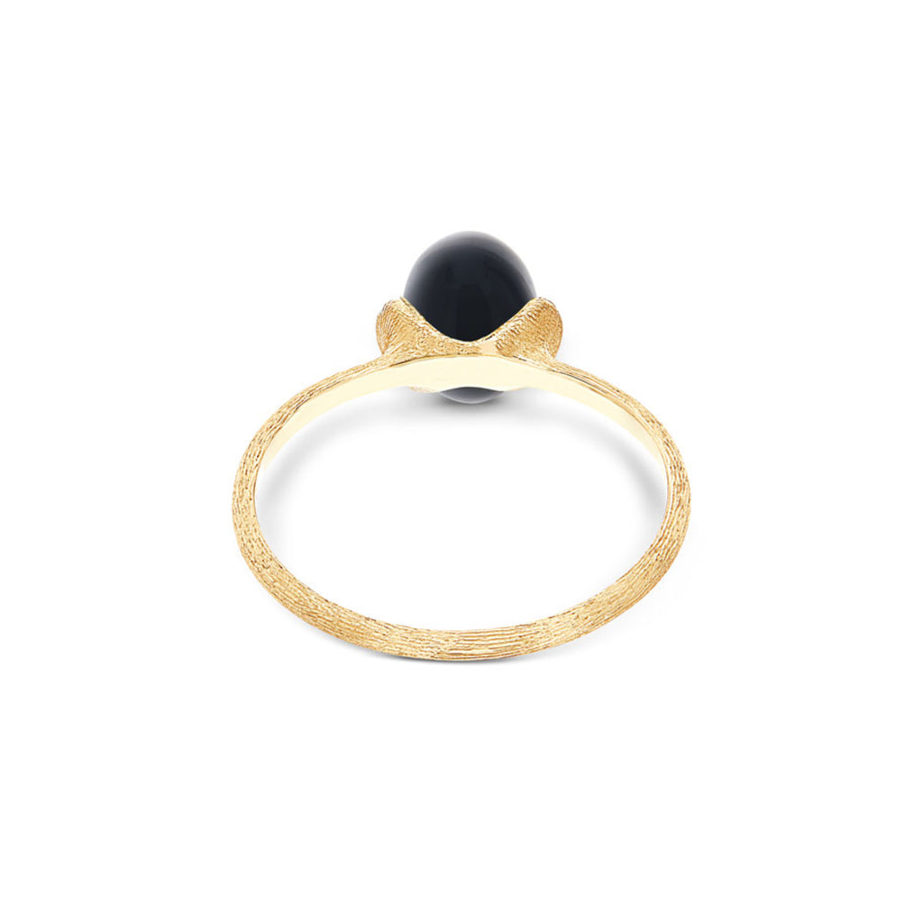 Nanis Dancing Mystery Black Ring (AS3-599) aus Gelbgold mit Diamant und Onyx