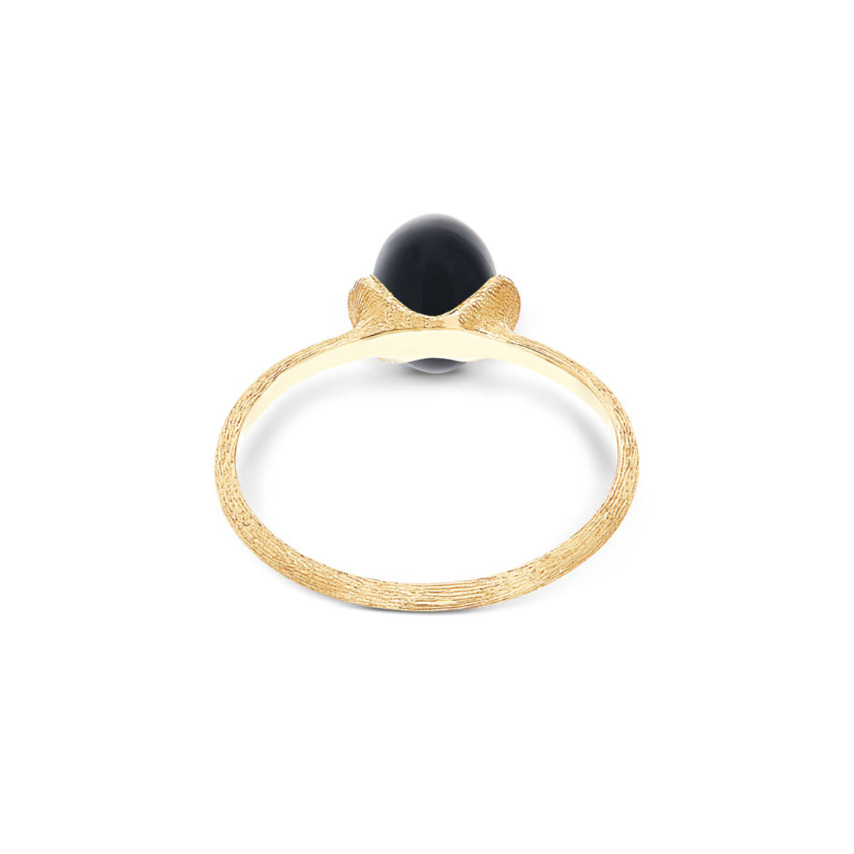 Nanis Dancing Mystery Black Ring (AS3-599) aus Gelbgold mit Diamant und Onyx