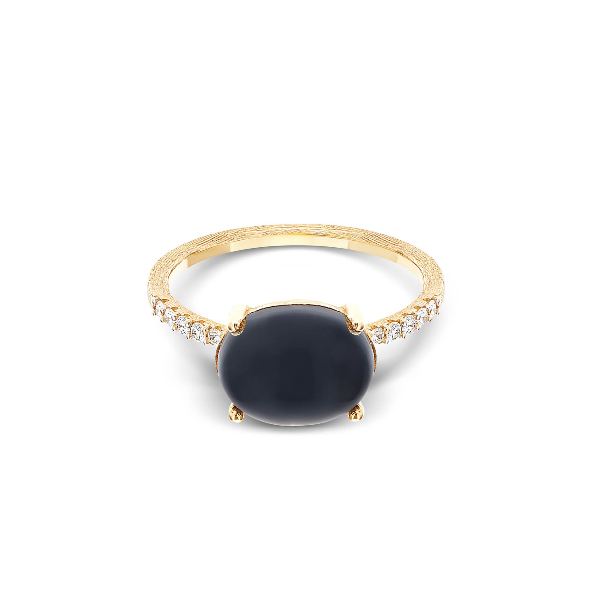 Dancing Mystery Black Ring, Gelbgold • Diamant • Onyx von Nanis (AS7-599)
