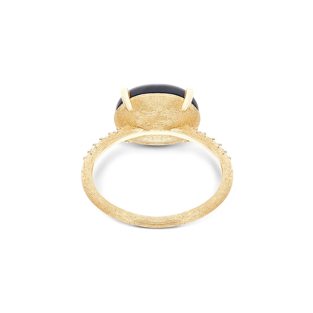 Nanis Dancing Mystery Black Ring (AS7-599) aus Gelbgold mit Diamant und Onyx