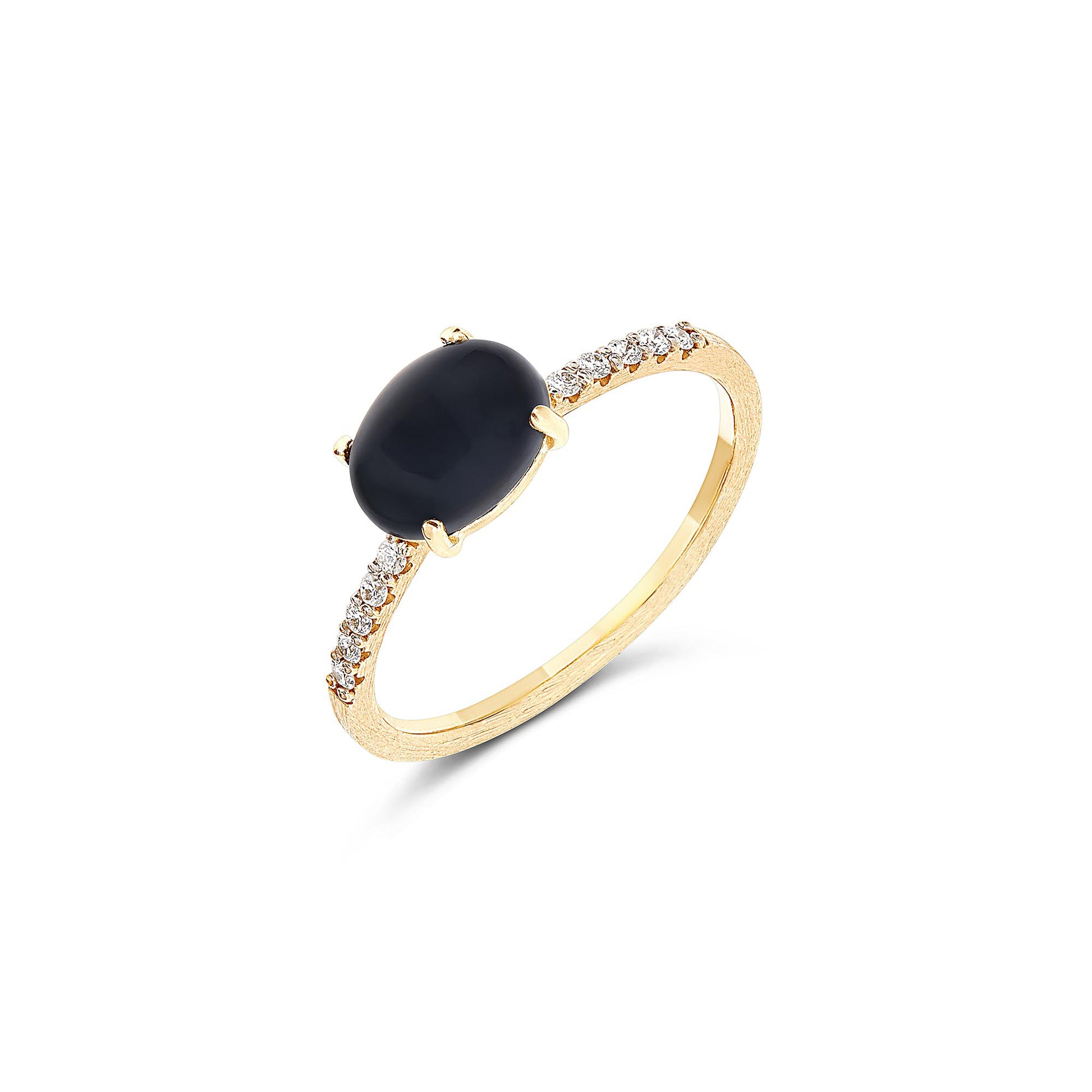 Dancing Mystery Black Ring, Gelbgold • Diamant • Onyx von Nanis (AS8-599)