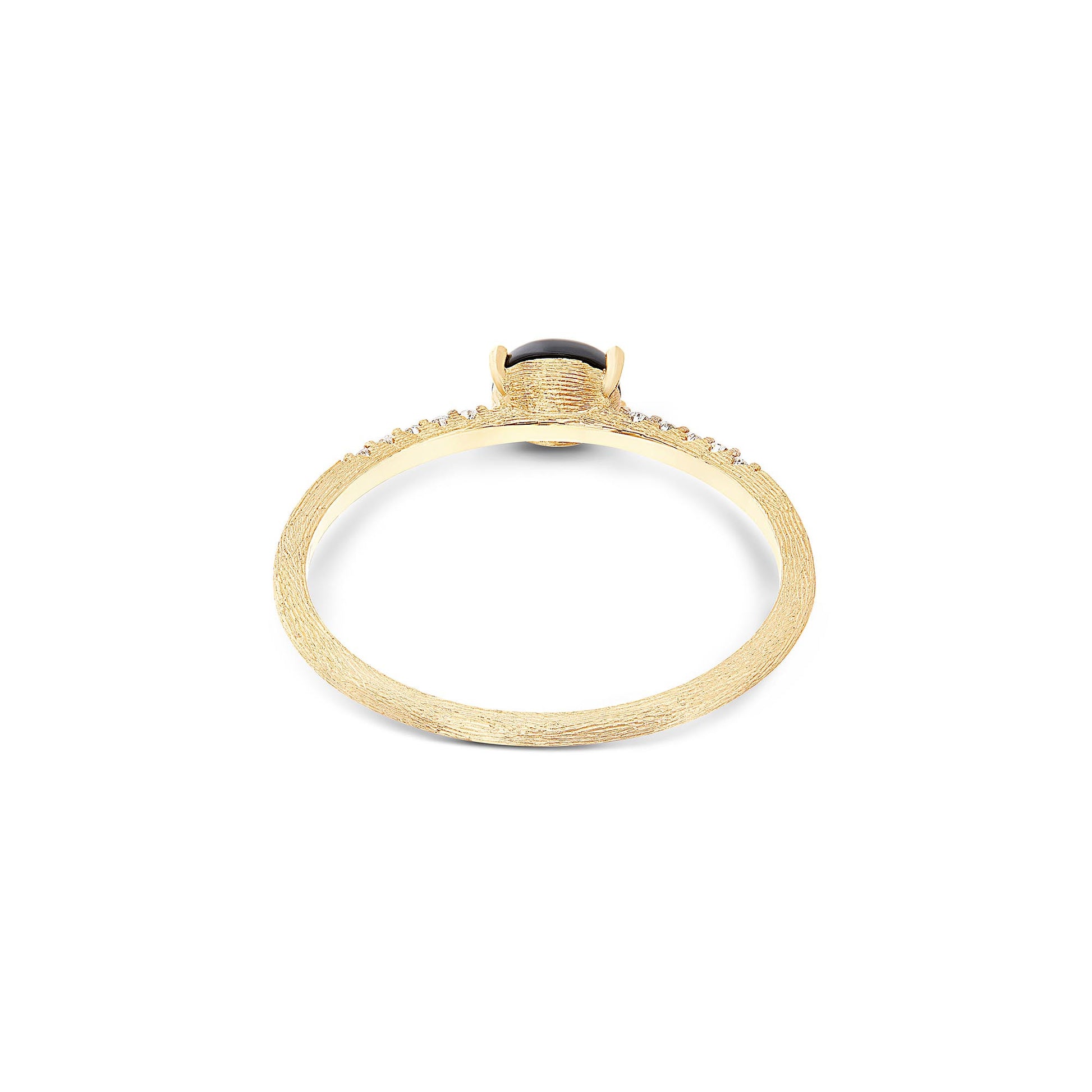 Dancing Mystery Black Ring, Gelbgold • Diamant • Onyx von Nanis (AS9-599)