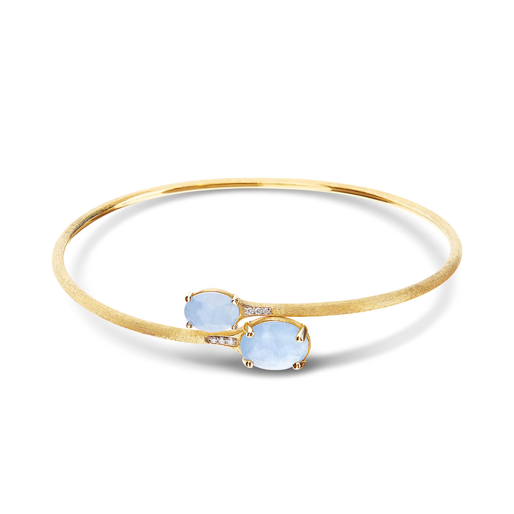 Nanis Ipanema Armreif (BS6-596) aus Gelbgold mit Aquamarin und Diamant