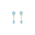 Nanis Ipanema Ohrhänger (OS6-596) aus Gelbgold mit Aquamarin und Diamant