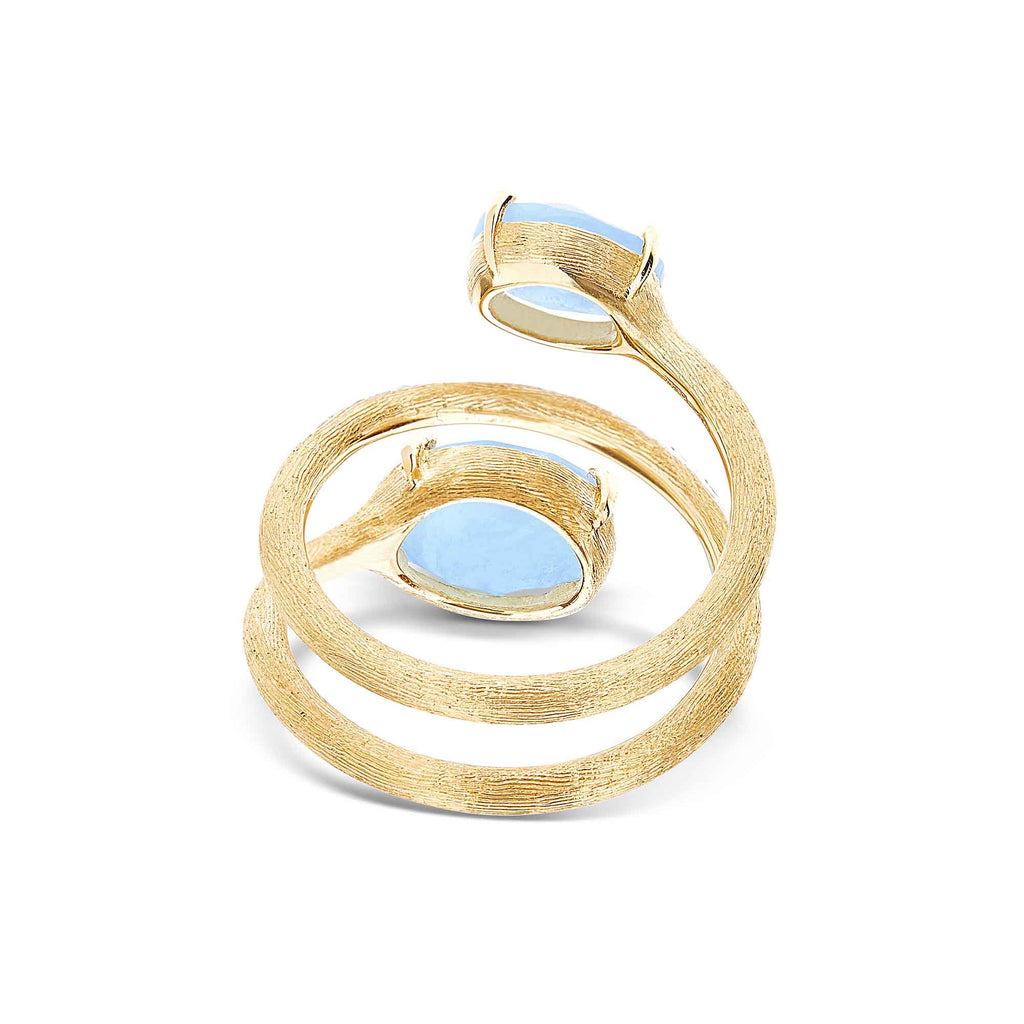 Nanis Ipanema Ring (AS9-596) aus Gelbgold mit Aquamarin und Diamant