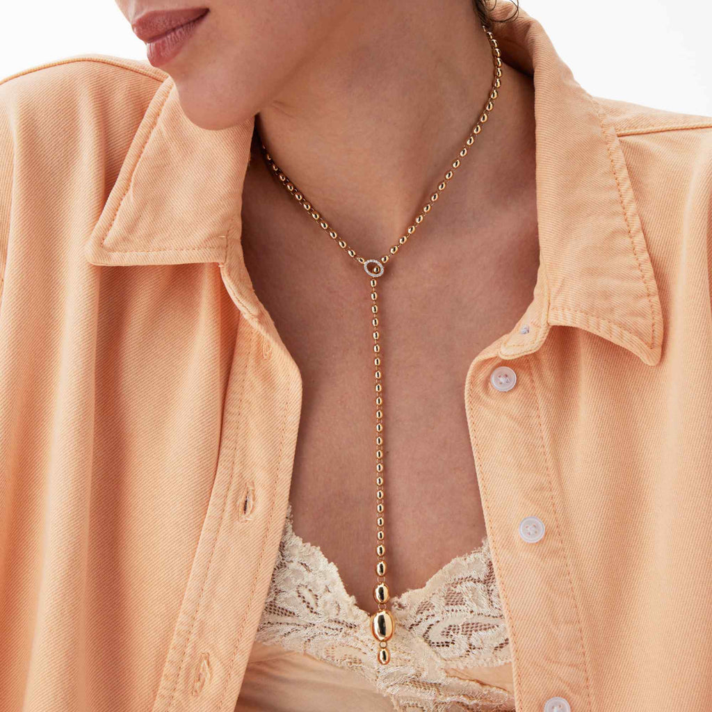Nanis Ivy Halskette - CS51-538_rose (rose) aus Roségold mit Diamant