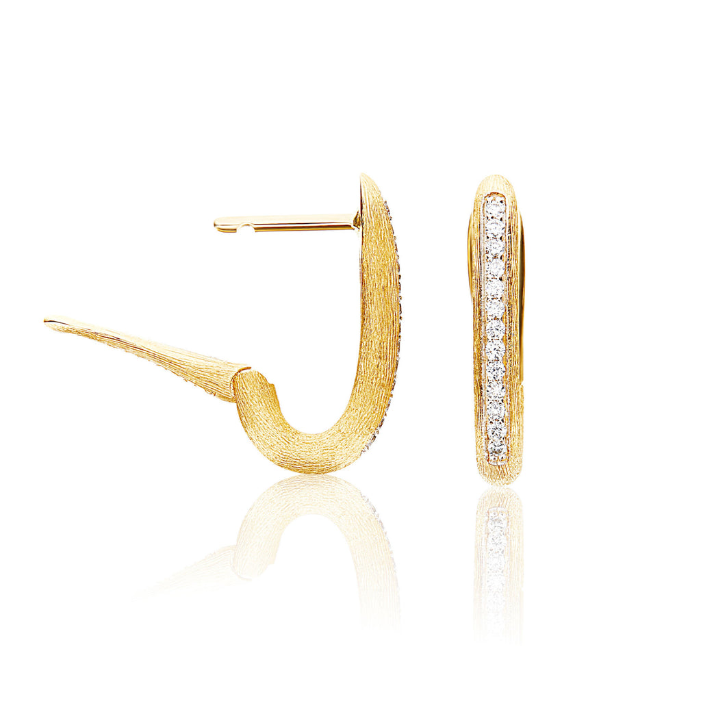 Nanis Libera Creolen (OS1-602) aus Gelbgold mit Diamant