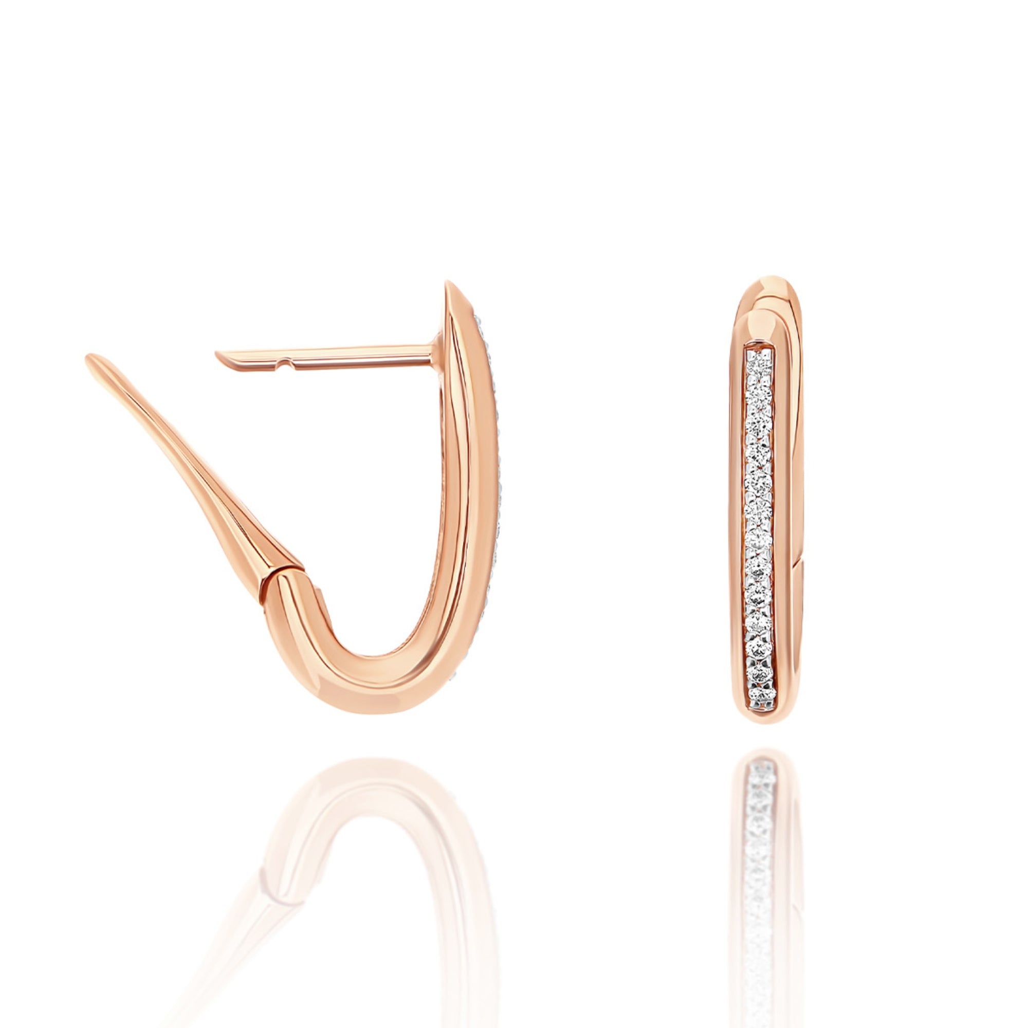 Nanis Libera Creolen - OS1-602_rose (rose) aus Roségold mit Diamant