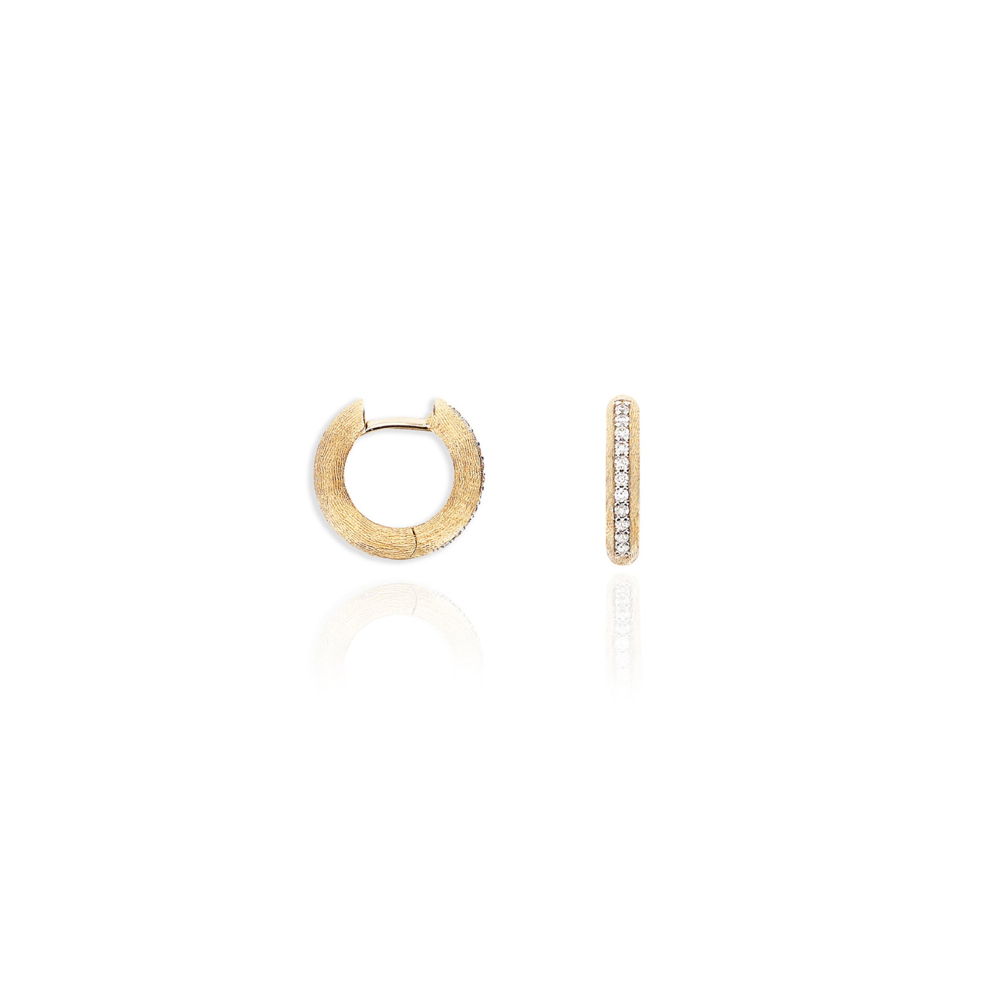 Nanis Libera Creolen (OS10-602) aus Gelbgold mit Diamant