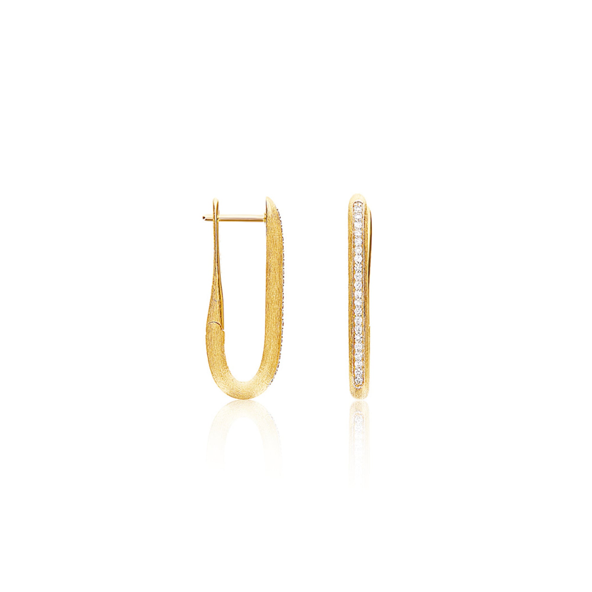 Nanis Libera Creolen (OS2-602) aus Gelbgold mit Diamant