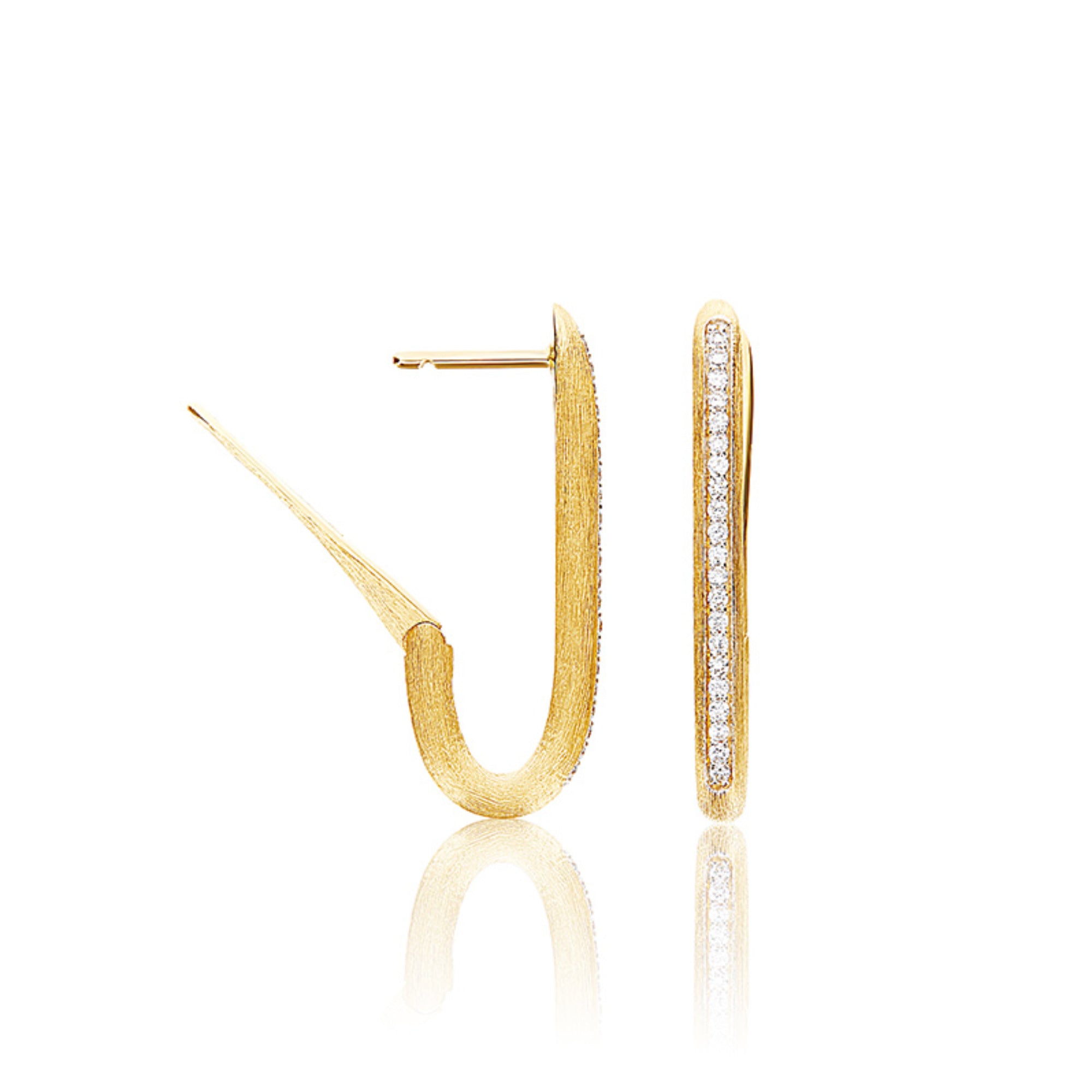 Nanis Libera Creolen (OS2-602) aus Gelbgold mit Diamant